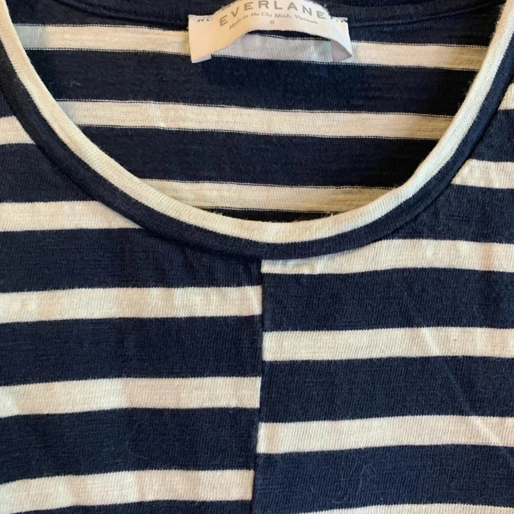 Everlane Cotton Stripe T-Shirt Dress Size S - Picture 4 of 4